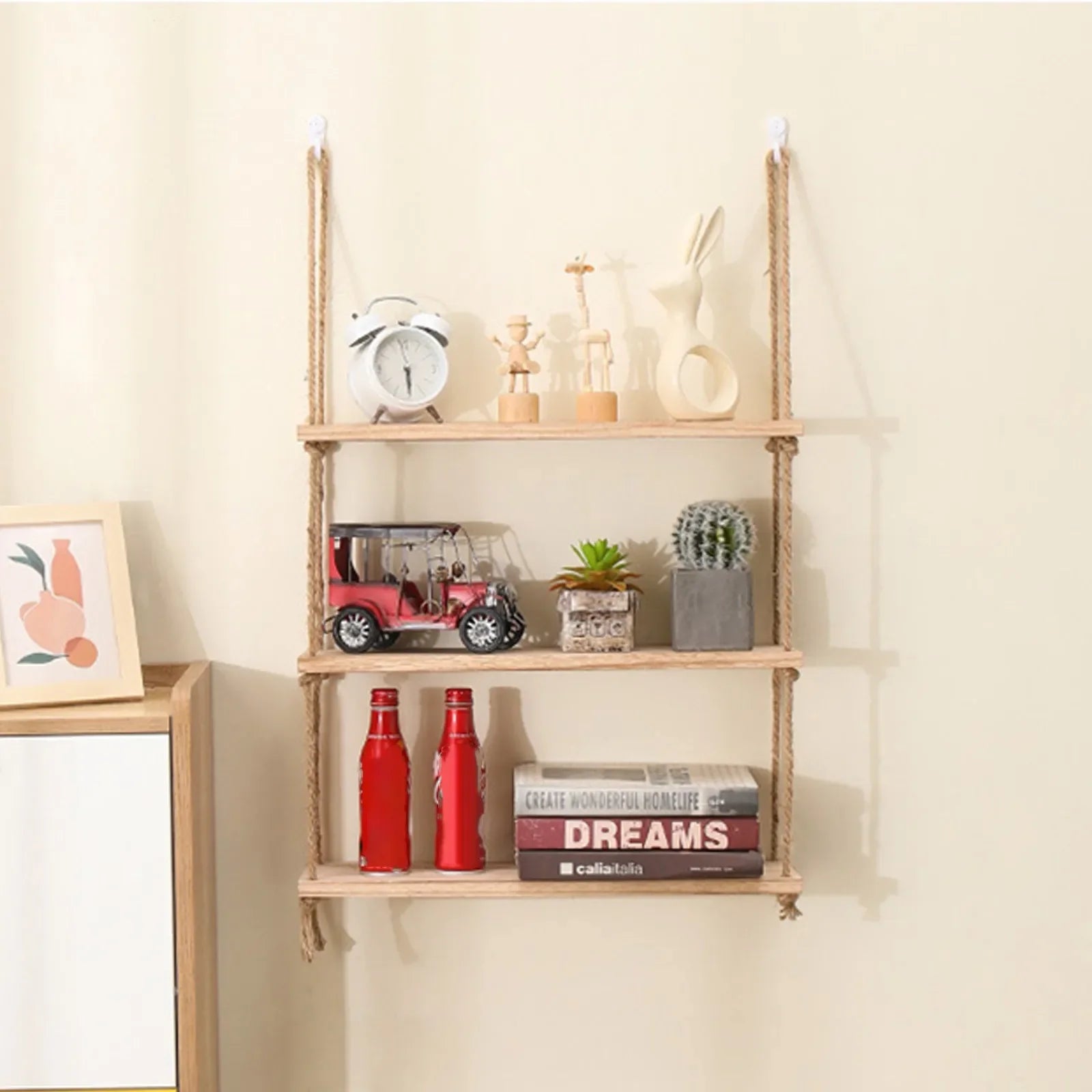 Hanging Wooden Display Shelf