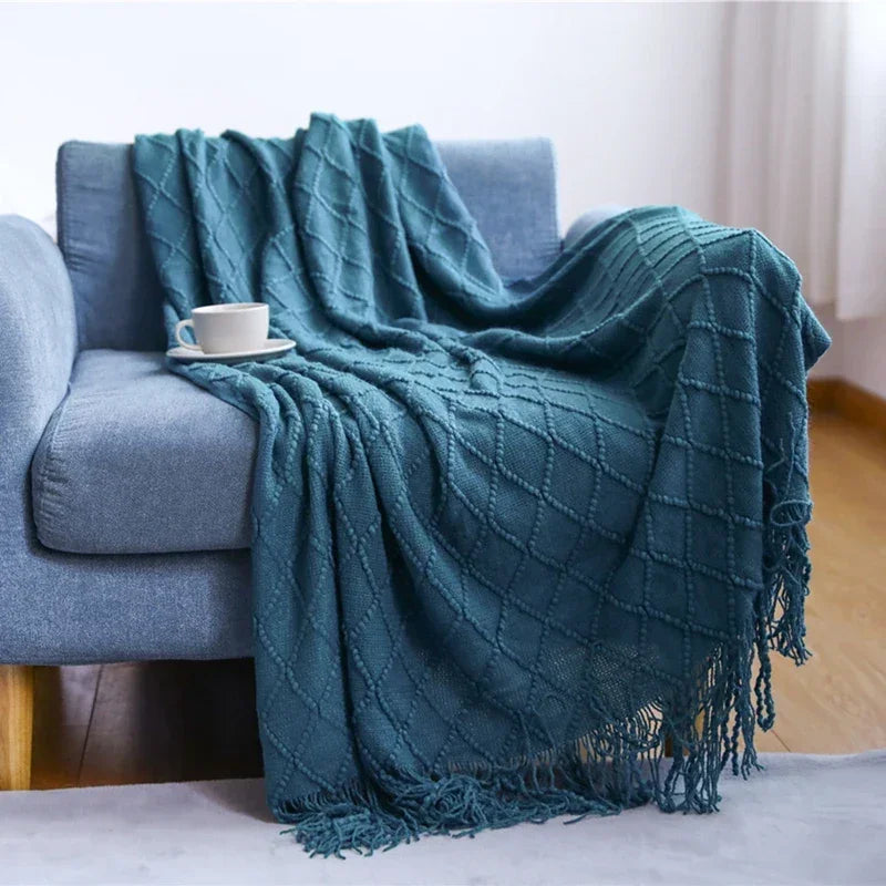Knitted Throw Blanket