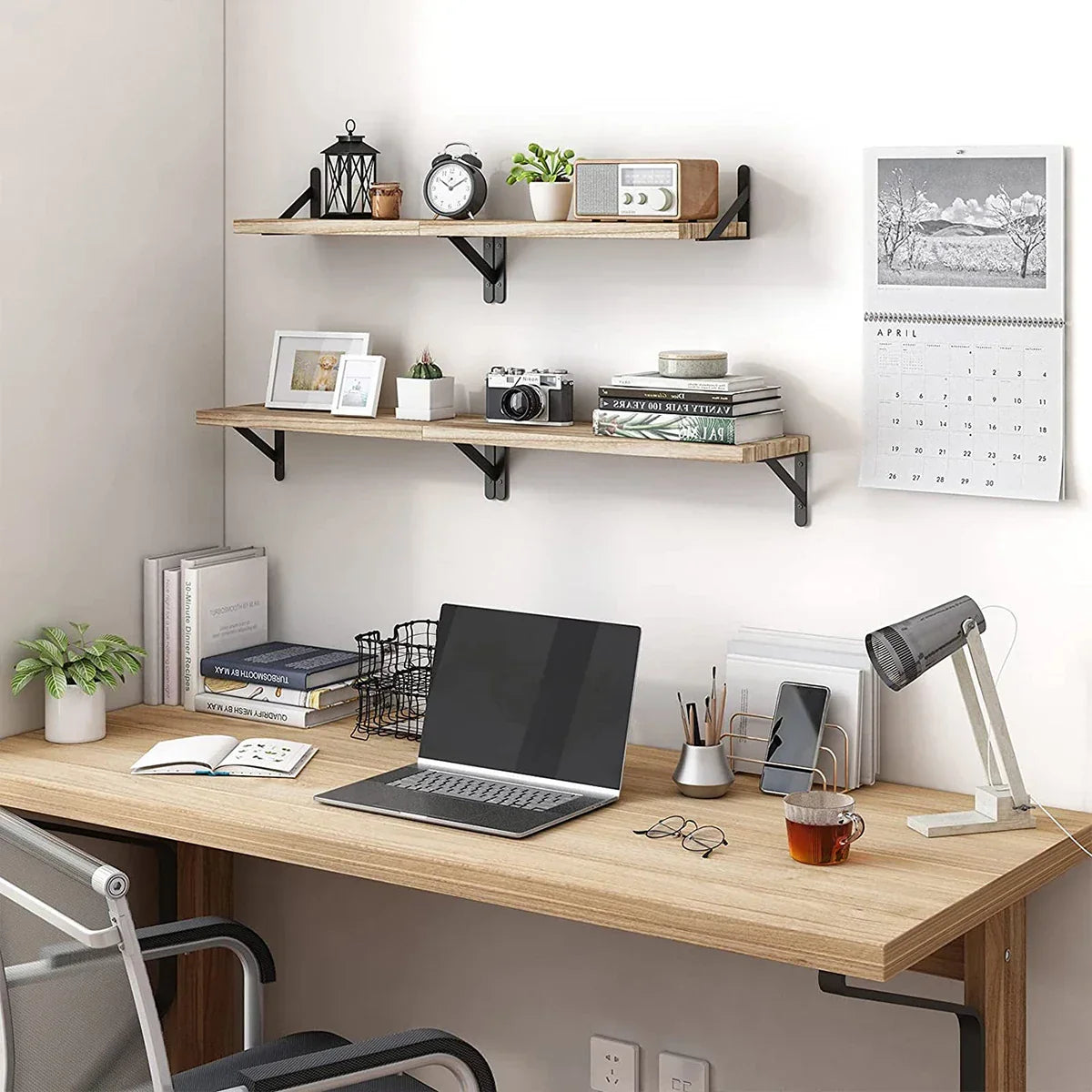 Wall Mounted Wooden Shelf