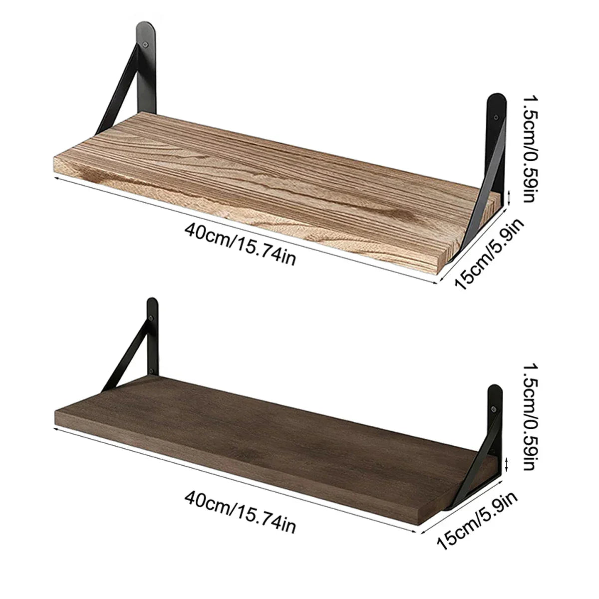 Wall Mounted Wooden Shelf